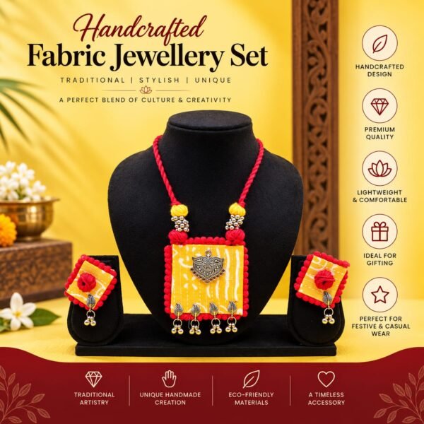 Handcrafted Fabric Jewellery Set